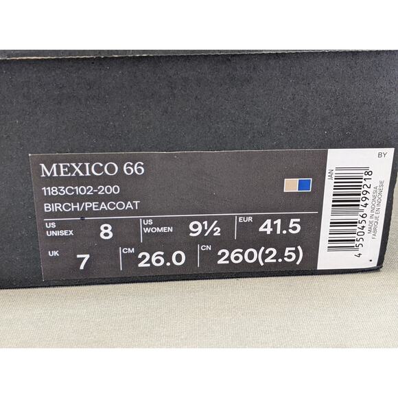 Onitsuka Tiger MEXICO 66 Leather 1183C102-200 Birch/Peacoat Unisex Size 8 - Picture 12 of 13